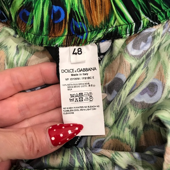 Dolce gabbana pure silk peacock lounge set unisex set pj - Picture 12 of 14